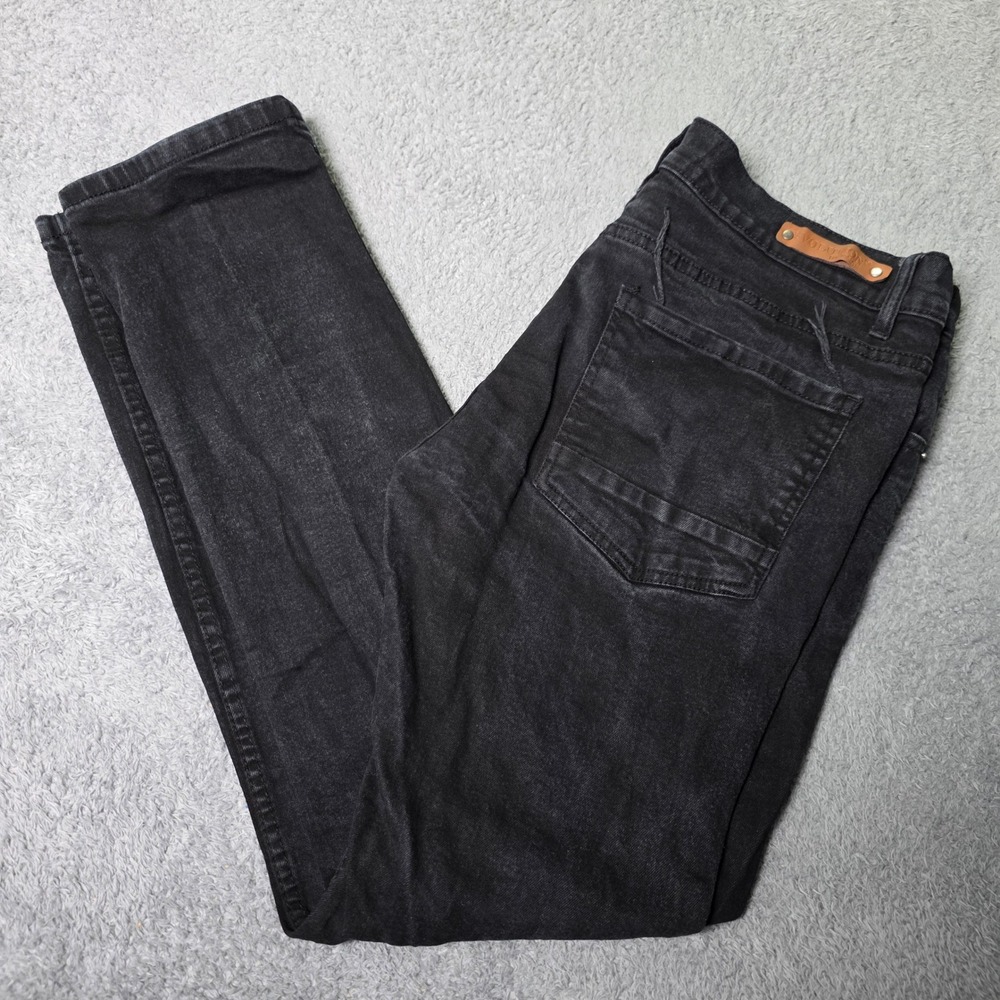 Evolution In Design Mens 36 Slim Distressed Jeans Black Ripped Denim Streetwear